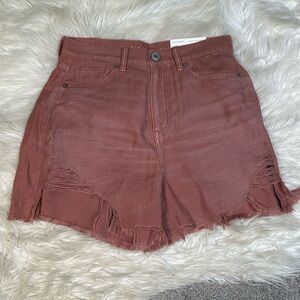 Nwt American Eagle Outfitters High Waist Distressed mom Shorts‎